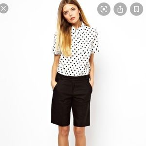 FOR THE REPUBLIC Black Bermuda Shorts 2 Cotton